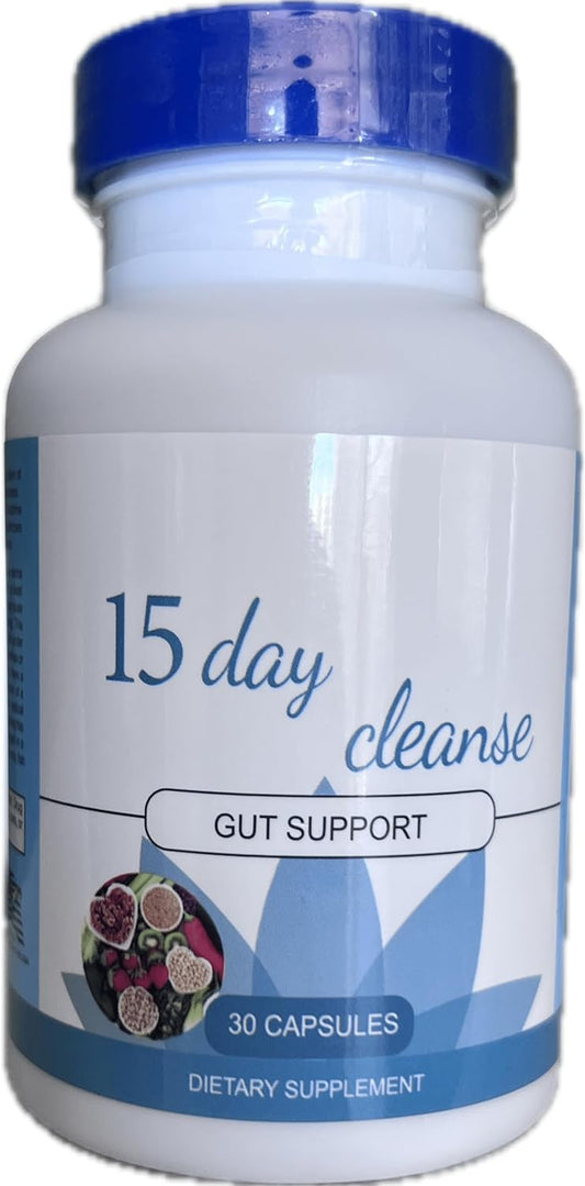 15 Day Gut Cleanse - Gut and Colon Support, Pastillas De 15 Dias para Limpiar El Colon,15 Day Cleanse Gut Support,15 Day Cleanse - Gut and Colon Support, Focus On Gut Health for Women (1 Pack)